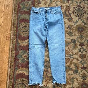 Women’s Levi’s Blue Distressed Button-fly Jeans Wedgie Size 26